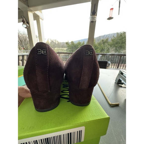 Sam Edelman Women's Rinda Pointed Toe Ballet Heel Chocolate Suede Size 7 Bow - Picture 5 of 12